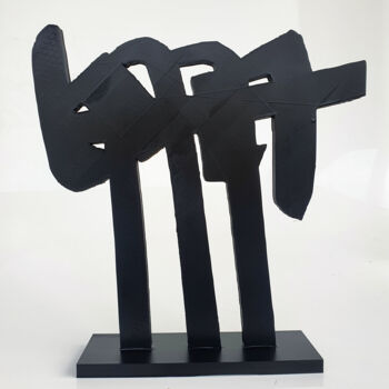 Sculpture titled "PyB outreNOIR2  pou…" by Pyb, Original Artwork, Resin