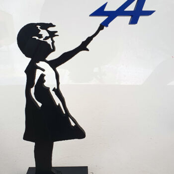 Rzeźba zatytułowany „PYB Banksy girl Alp…” autorstwa Pyb, Oryginalna praca, Żywica