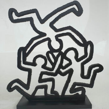 Sculpture intitulée "PyB Acrobats 3 Hari…" par Pyb, Œuvre d'art originale, Résine