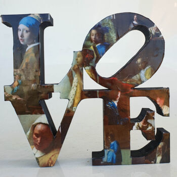 "PyB Love Vermeer, 2…" başlıklı Heykel Pyb tarafından, Orijinal sanat, Rezine