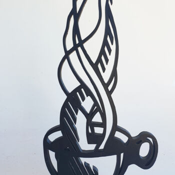 Sculpture intitulée "PyB COFFEE  Roy Lic…" par Pyb, Œuvre d'art originale, Acrylique