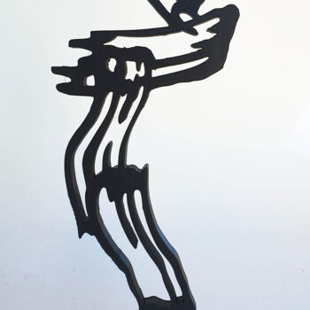 Sculpture intitulée "PyB Paints Roy Lich…" par Pyb, Œuvre d'art originale, Acrylique