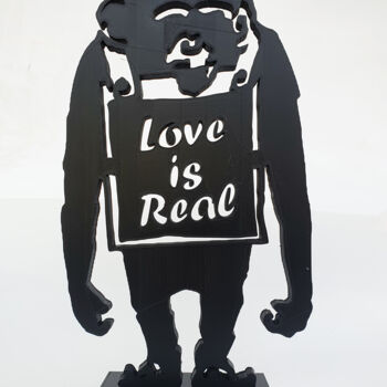 Sculpture intitulée "PYB Banksy Monkey,…" par Pyb, Œuvre d'art originale, Acrylique