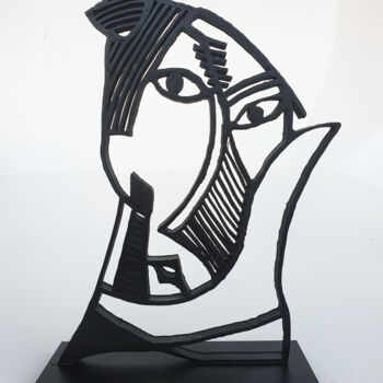 "PYB Avignon Picasso…" başlıklı Heykel Pyb tarafından, Orijinal sanat, Rezine