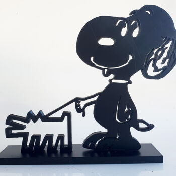 Sculpture intitulée "PYB Snoopy & Dog Ha…" par Pyb, Œuvre d'art originale, Résine