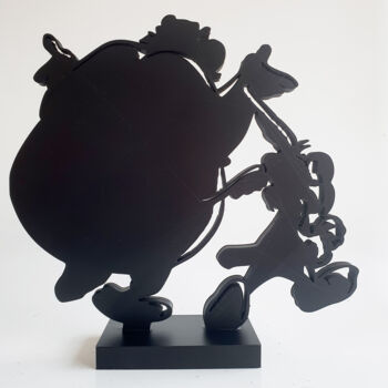 Sculpture intitulée "PYB Asterix & Obeli…" par Pyb, Œuvre d'art originale, Résine