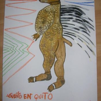 Pintura intitulada "Ours-e-pic" por Q.Mumu, Obras de arte originais