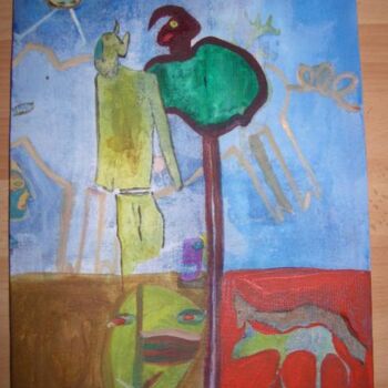 Painting titled "Mis visiones del mu…" by Q.Mumu, Original Artwork