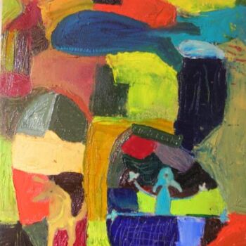 Painting titled "Perdidos en colores" by Q.Mumu, Original Artwork