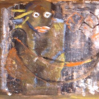 Ζωγραφική με τίτλο "Mes lèvres brûlent…" από Q.Mumu, Αυθεντικά έργα τέχνης