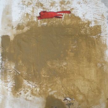 Peinture intitulée "Red Flying Marmot i…" par Q.Mumu, Œuvre d'art originale