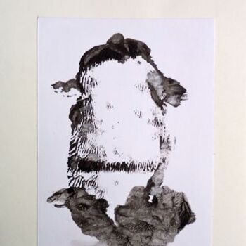 Картина под названием "emerging mole" - Q.Mumu, Подлинное произведение искусства