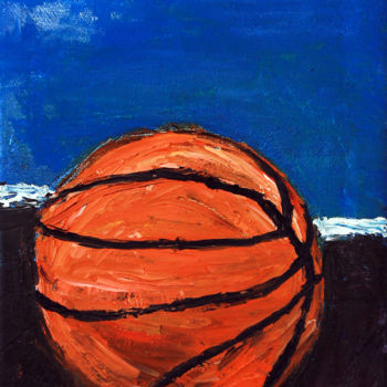 Schilderij getiteld "Ball" door Qafar Rzayev, Origineel Kunstwerk, Olie