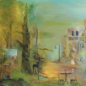 Painting titled "Dream" by Vera Derevyanko, Original Artwork, Oil Mounted on Wood Panel