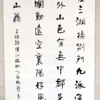 Painting titled "齐光宏书法精品030" by Guang Hong Qi, Original Artwork, Chinese Calligraphy