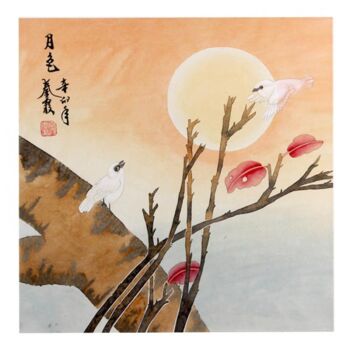 Peinture intitulée "Moonlight" par Qin, Œuvre d'art originale, Huile