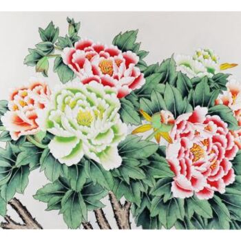 绘画 标题为“Blossom riches and…” 由Qin, 原创艺术品, 油