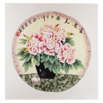 Pintura intitulada "Blossom riches and…" por Qin, Obras de arte originais, Óleo
