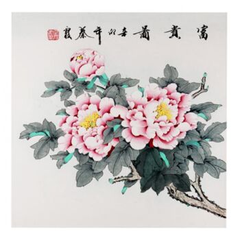 Peinture intitulée "Blossom riches and…" par Qin, Œuvre d'art originale, Huile