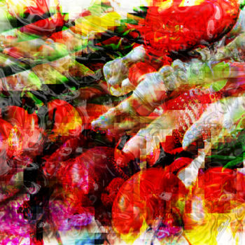 Digital Arts titled "Juicy Fruits" by Qinart, Original Artwork, Collages