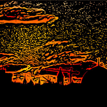 "Holy City of Fire" başlıklı Dijital Sanat J.A. Quattro (Qu4ttroStudio) tarafından, Orijinal sanat, Dijital Resim