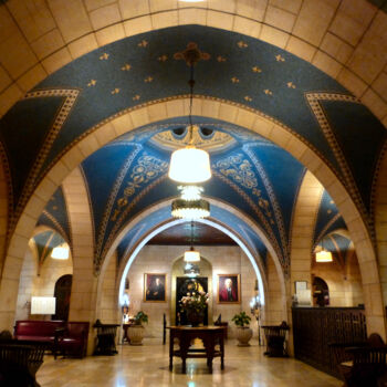 Photography titled "YMCA Lobby Arches" by J.A. Quattro (Qu4ttroStudio), Original Artwork, Non Manipulated Photography