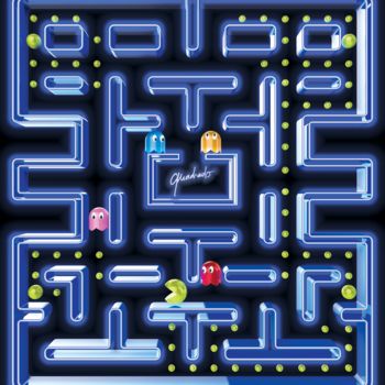 Цифровое искусство под названием "Pac Man Level 1" - Benoît Quadrado, Подлинное произведение искусства, 3D моделирование Уст…