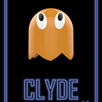 Arts numériques intitulée "Portrait Clyde" par Benoît Quadrado, Œuvre d'art originale, Modélisation 3D Monté sur Autre panne…