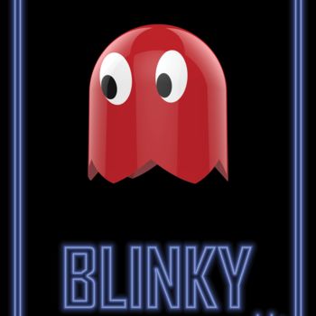Arts numériques intitulée "Portrait Blinky" par Benoît Quadrado, Œuvre d'art originale, Modélisation 3D Monté sur Autre pann…
