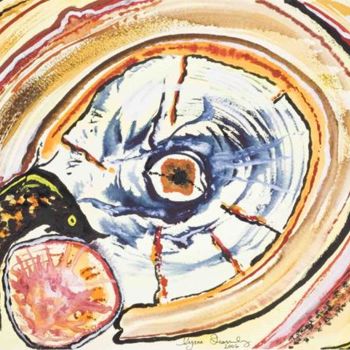 Pintura titulada "Spotted slug" por Lynne Quarmby, Obra de arte original