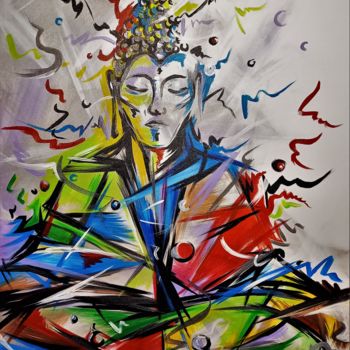 Pittura intitolato "Colours Of Nirvana" da Dominika Bartková, Opera d'arte originale, Acrilico Montato su Telaio per barella…