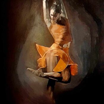 Painting titled "Casanova - Ballet" by Queennoble Dr. Elle Ramirez, Original Artwork, Acrylic