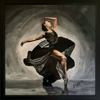 Pintura intitulada "Ballet Calathea" por Queennoble Dr. Elle Ramirez, Obras de arte originais, Acrílico Montado em Outro pai…