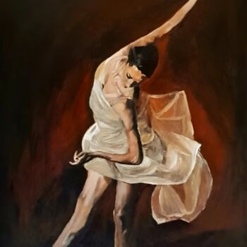 Pittura intitolato "The Flamenco Ballet…" da Queennoble Dr. Elle Ramirez, Opera d'arte originale, Acrilico
