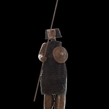 Escultura titulada "Viriato" por Queimadela Dos Santos, Obra de arte original, Piedra