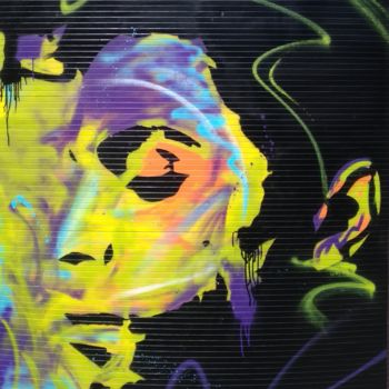 Pintura intitulada "Prince" por Q, Obras de arte originais, Tinta spray