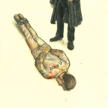 Dibujo titulada "Soumission" por Commandant Roswell, Obra de arte original, Lápiz