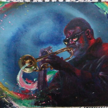 Painting titled "Jazzy Swirl" by Quentin Mahieu, Original Artwork, Acrylic