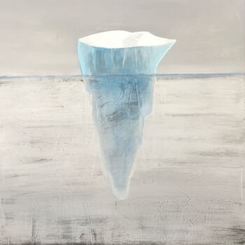 Painting titled "Iceberg" by Quentin Saint Roman, Original Artwork, Acrylic