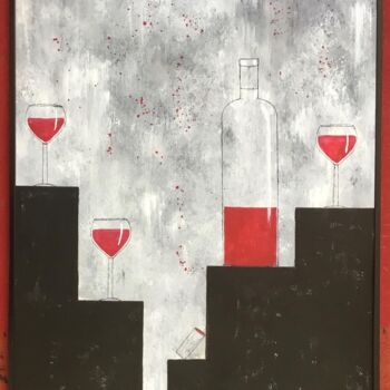 Painting titled "GRAFFITI 21" by Quentin Saint Roman, Original Artwork, Acrylic Mounted on Glass