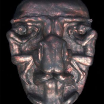 Scultura intitolato "Máscara" da Quetza, Opera d'arte originale, Ceramica