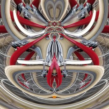 Fotografia intitolato "Red bicycles" da Fabrice Quignette, Opera d'arte originale, Fotografia digitale