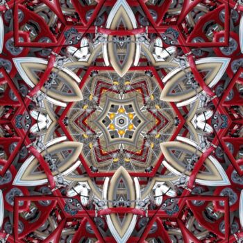 Digital Arts titled "Red bicycles m27" by Fabrice Quignette, Original Artwork, 2D Digital Work