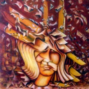 Schilderij getiteld "La erosión de la me…" door Quino Zoncu, Origineel Kunstwerk