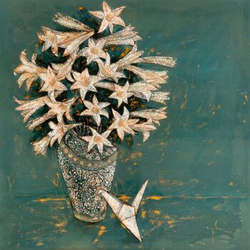 제목이 "Hoa loa kèn & hạc g…"인 미술작품 Quoc Son Nguyen로, 원작, 래커