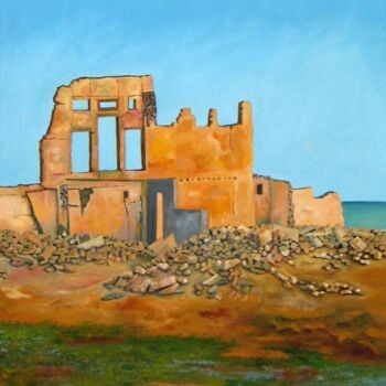 Pintura titulada "old house" por Qusay Alawami, Obra de arte original, Oleo