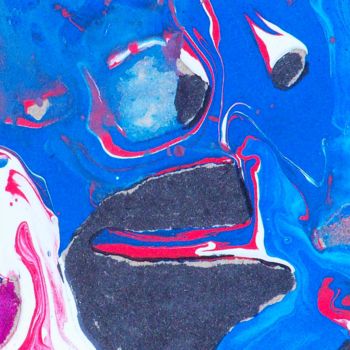 Painting titled "la faccia blue" by Solo Spence, Original Artwork, Acrylic