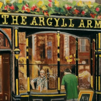 Peinture intitulée "N°1038  The Argyll…" par R. Cavalié, Œuvre d'art originale, Autre Monté sur Châssis en bois