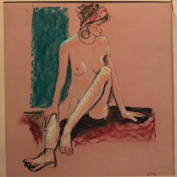 图画 标题为“N°321  Dans le harem” 由R. Cavalié, 原创艺术品, 粉彩