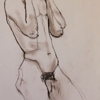 Drawing titled "NR  N°52" by R. Cavalié, Original Artwork, Chalk